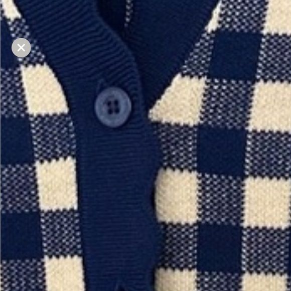 Brand new! Kate Spade Blue and White Checkered Women's Sweater. - Picture 4 of 6